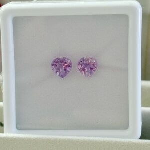 Faceted Heart shaped Pink Amethyst A Grade 1.5 CTS